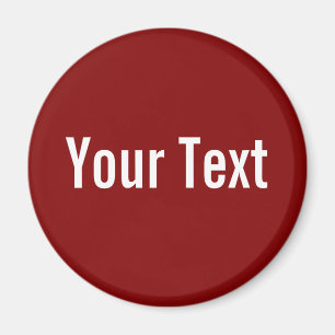 Íman SOMENTE COR/obscuridade - vermelho + seu texto