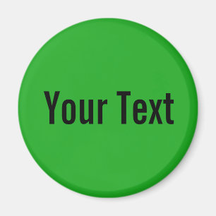 Íman SOMENTE COR/verde de grama + seu texto