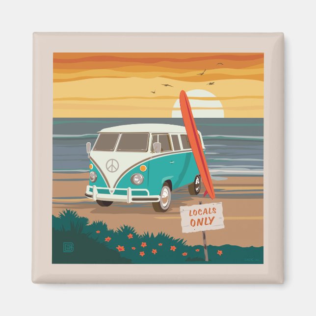 Íman Somente locais | VW Surf Van (Frente)