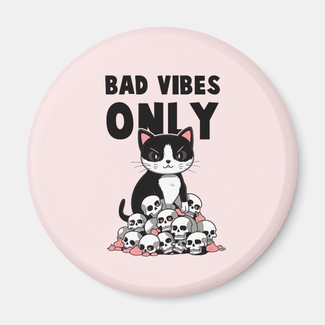 Íman Somente Vibas Más - Gato e Peles (Frente)