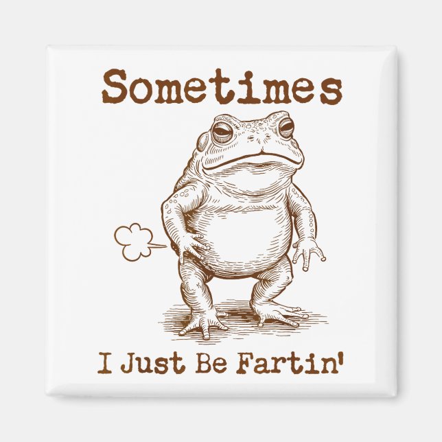 Íman Sometimes I Just Be Fartin’ Frog Funny Rude Silly  (Frente)