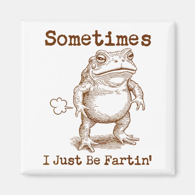 Íman Sometimes I Just Be Fartin’ Frog Funny Rude Silly  (Frente)