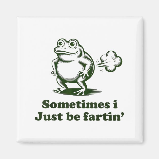 Íman Sometimes I Just Be Farting Frog Humor Funny Fart  (Frente)