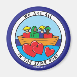 Íman Somos Todos No Mesmo Barco 2_Ímã Redondo 2.25"