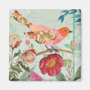 Íman Songbird do estilo de colagem