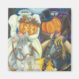 Íman SONHAGEM DE SONO BURRO HALLOWEEN MAGNET Square