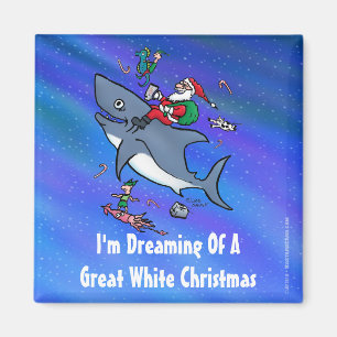 Íman Sonhar Com Um Natal De Tubarão Branco Excelente