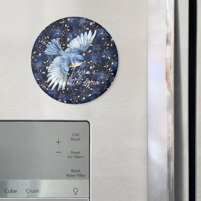 Íman Sonho de Folhas Douradas do Pássaro Azul (In Situ (Fridge))