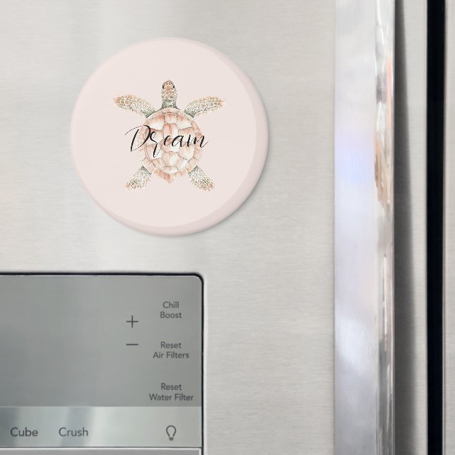 Íman Sonho de Tartaruga Marinha Rosa Bege (In Situ (Fridge))