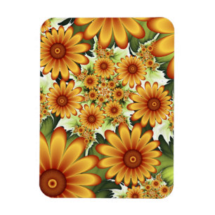 Íman Sonho Floral, Arte Fractal Moderna Abstrato