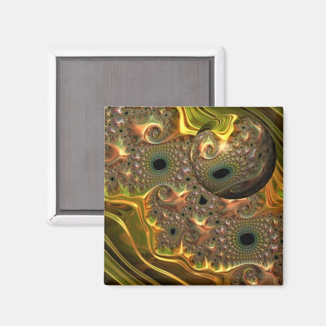 Íman Sonho Fractal Ouro Líquido (Front/Back)