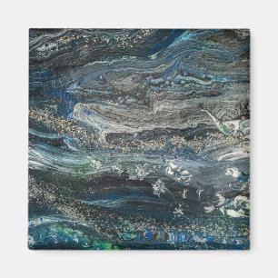 Íman Sonhos da abstrato pintando cinza marítima do Ocea