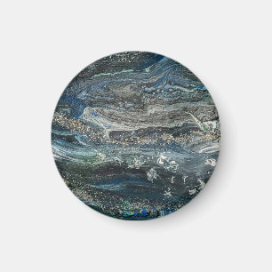 Íman Sonhos da abstrato pintando cinza marítima do Ocea