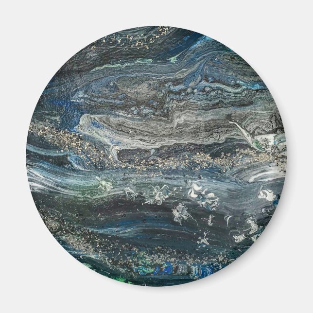 Íman Sonhos da pintura do abstrato Oceano 20 (Frente)