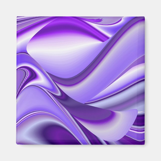 Íman Sonhos de Arco-Íris de Flor Roxo (Frente)