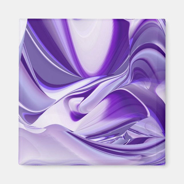 Íman Sonhos de Arco-Íris de Flor Roxo (Frente)