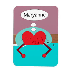 Íman Sonhos de coração roxos e verdes