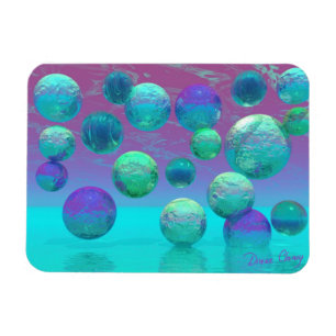 Íman Sonhos do oceano - Aqua e fantasia violeta do