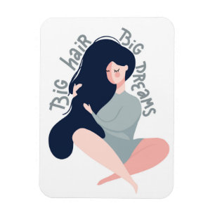 Íman Sonhos grandes do cabelo grande