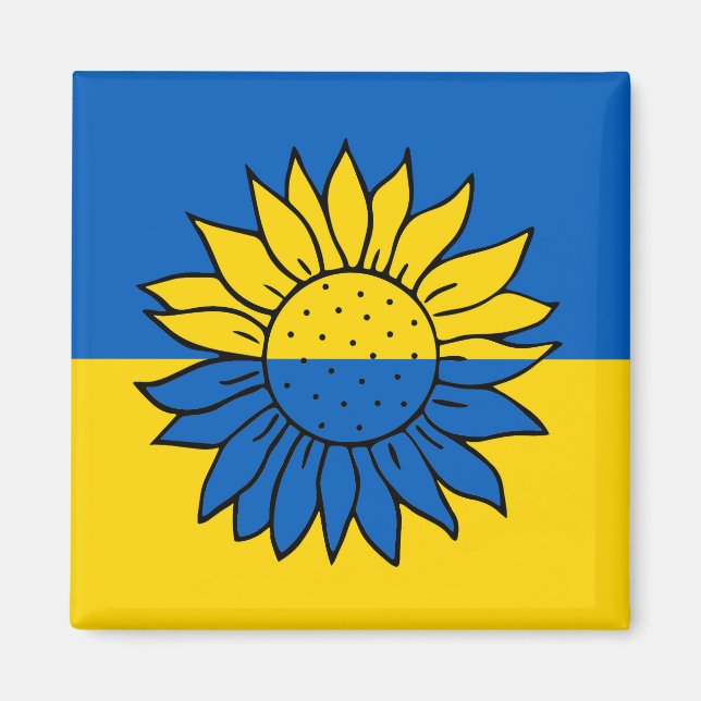 Íman Sonnenblume vor der ukrainischen Flagge (Frente)
