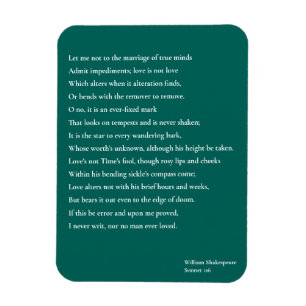 Íman Sonnet 116Deixe-me não ao casamento das mentes ver