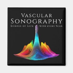 Íman Sonografia Vascular Ondas de Ultrassons Coloridas