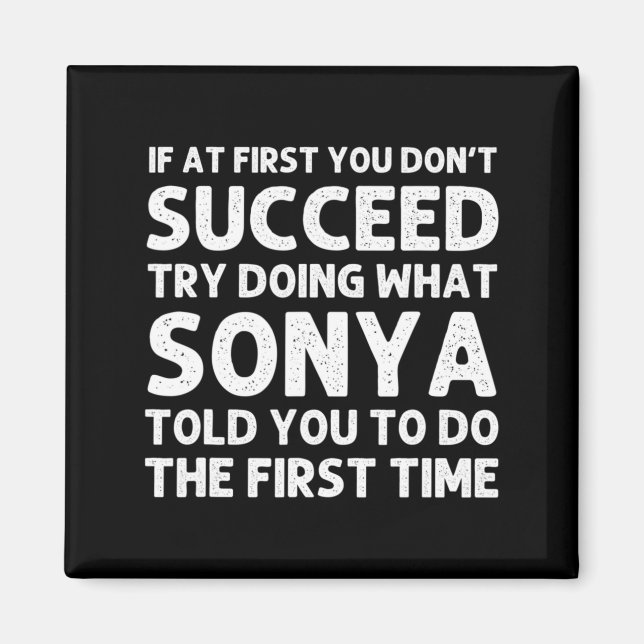 Íman Sonya Name D Birthday Funny Christmas J  (Frente)