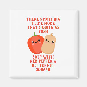 Íman sopa de pimenta vermelha e de abóbora