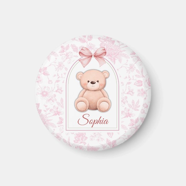 Íman Sophia | Design de Enfermeiro de Urso Rosa Persona (Frente)