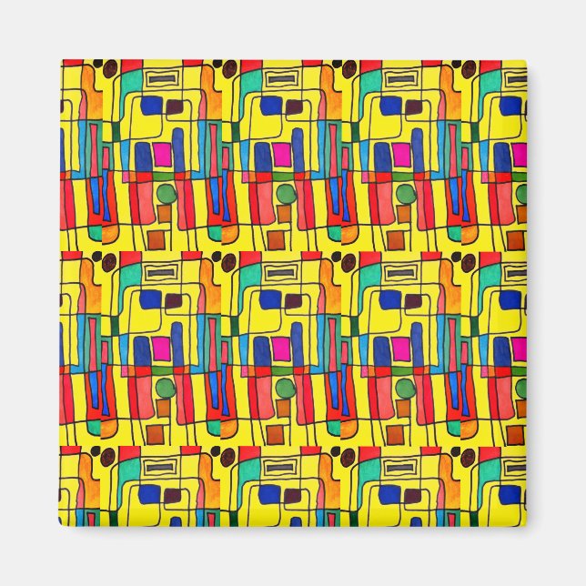 Íman "Soprando no vento" Magneta da Abstrato da máquina (Frente)