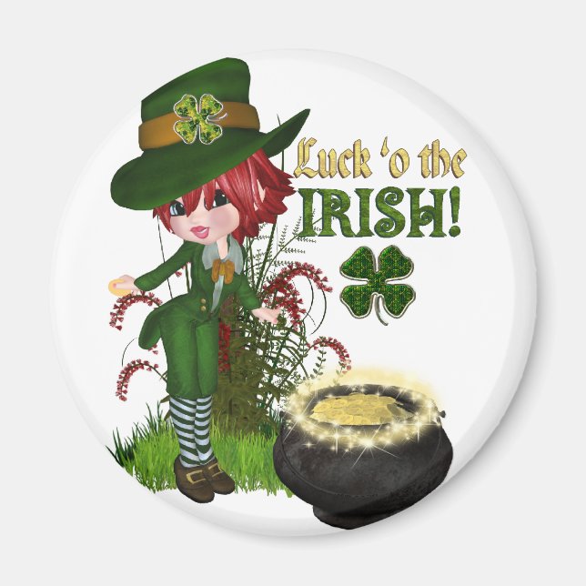 Íman Sorck O'the Irish Leprechaun Magnet (Frente)