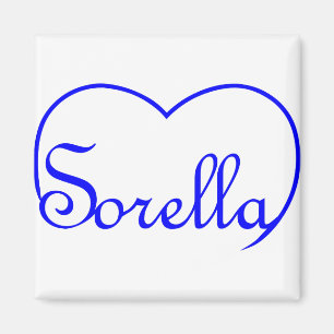 Íman Sorella Italian Sister heart Blue