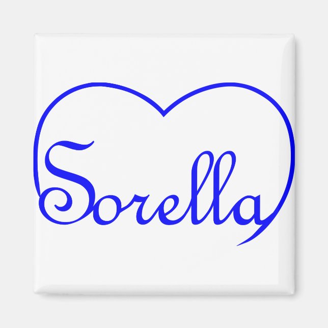 Íman Sorella Italiana Irmã Coração Azul (Frente)