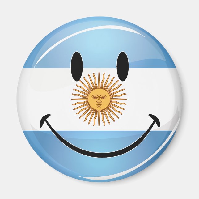 Íman Sorrindo bandeira argentina (Frente)