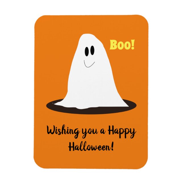 Íman Sorrindo o Magneta do Halloween Fantasma (Vertical)
