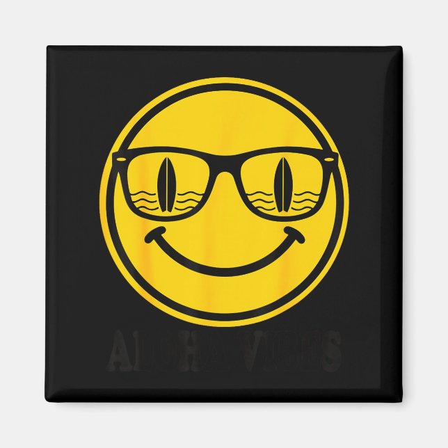 Íman Sorriso de óculos de sol de surf Aloha reflexo de  (Frente)