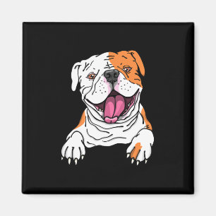 Íman Sorriso do Bulldog Americano Inglês Puppy Dog Love
