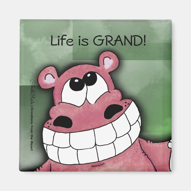 Íman Sorriso Hippo-Rosa (Frente)