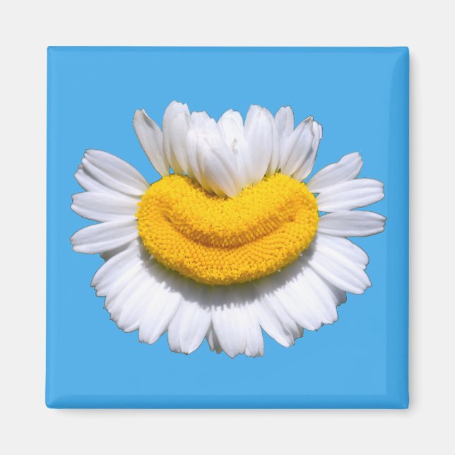 Íman Sorriso Radiante de Camomila Feliz  (Frente)