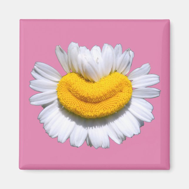 Íman Sorriso Radiante de Camomila Feliz  (Frente)