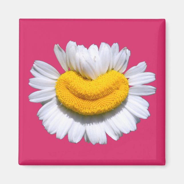 Íman Sorriso Radiante de Camomila Feliz  (Frente)