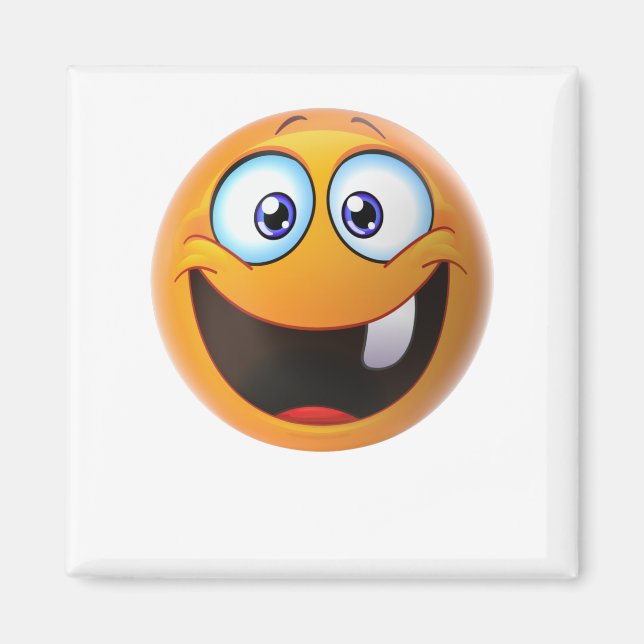 Íman Sorriso sem dentes Amarelo (Frente)