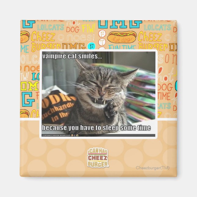 Íman sorrisos vampiros de gato (Frente)