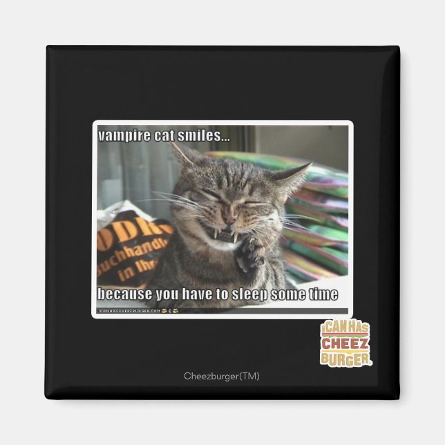 Íman sorrisos vampiros de gato (Frente)