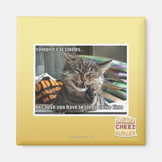 Íman sorrisos vampiros de gato (Frente)