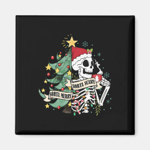 Íman Sorta Feliz Sorta Aspiração Esqueleto Neve Natal X