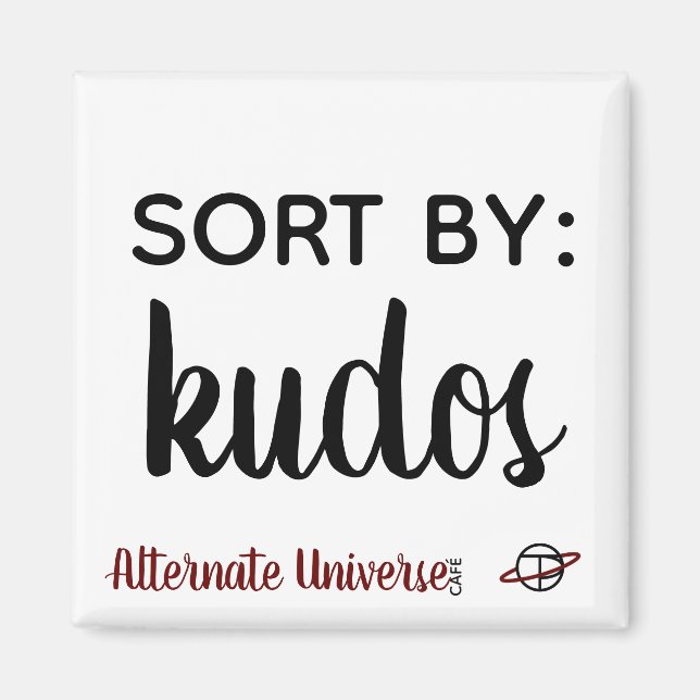 Íman "Sorte por: Kudos" (Frente)