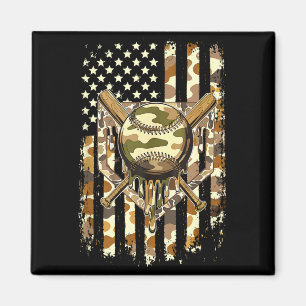 Íman Sorvete Beisebol Drip para Meninos Camo Bandeira E