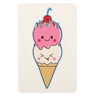 Íman Sorvete bonito de Kawaii