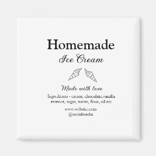 Íman Sorvete caseiro adiciona ingredientes feitos com a